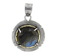 Sterling Silver Stone Pendant, 18mm Diameter(Stone)