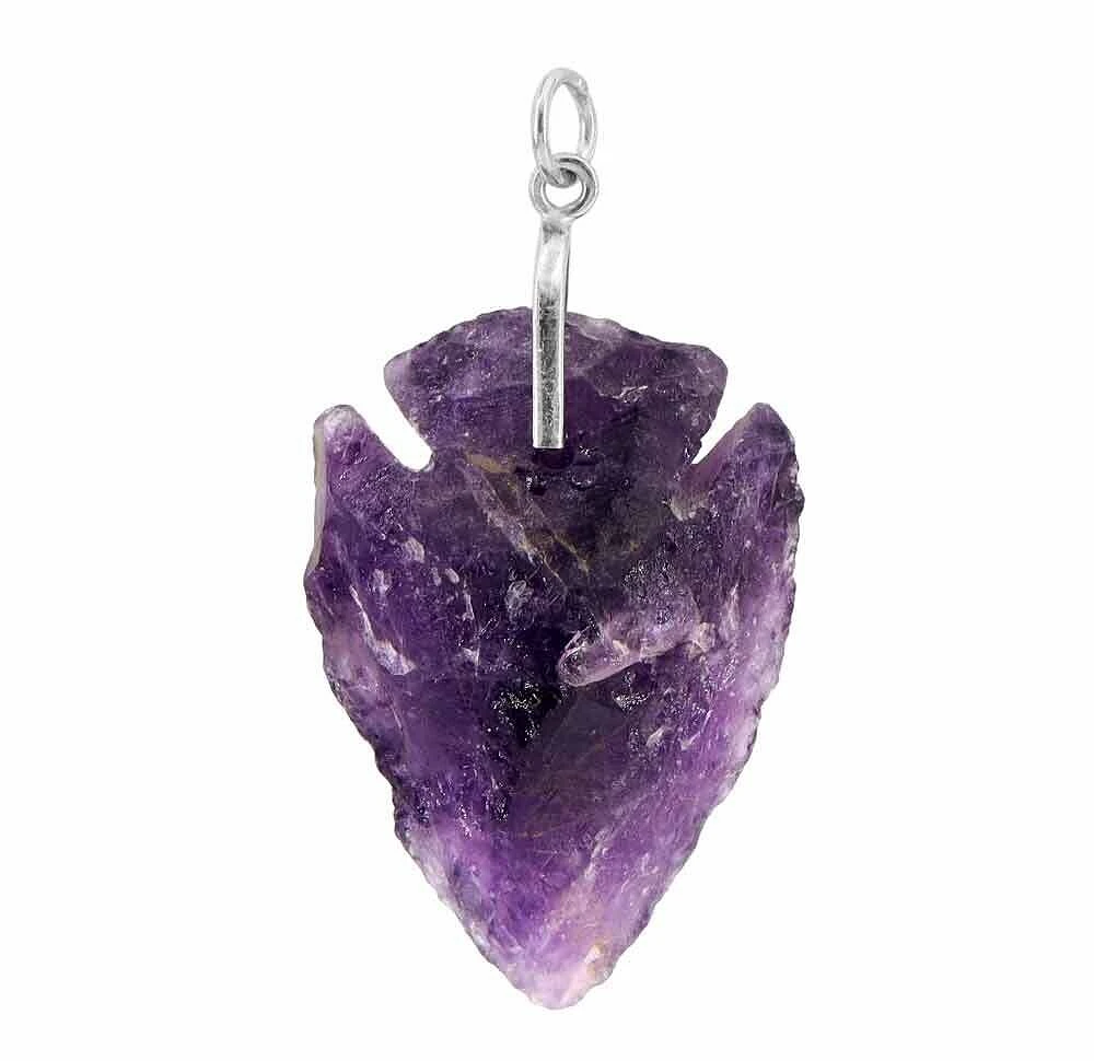 Sterling Silver, 40X25mm Amethyst Pendant