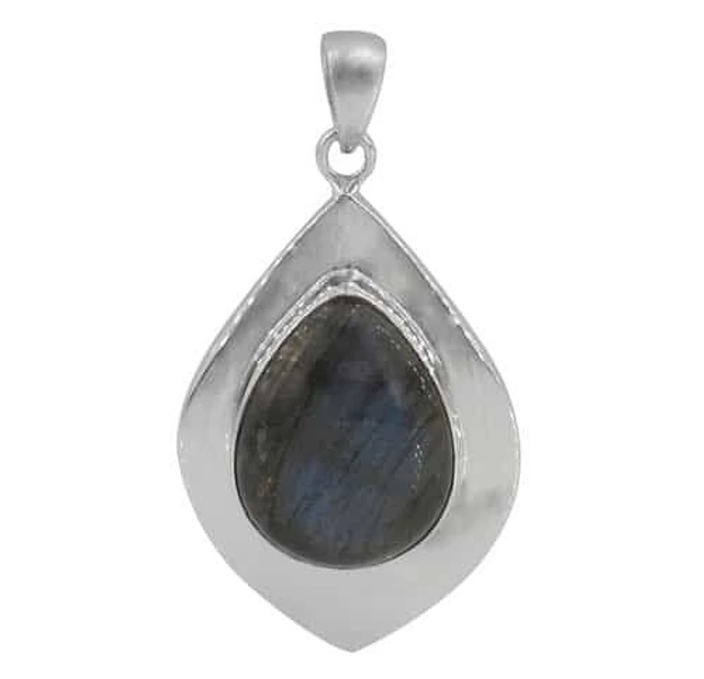 Sterling Silver Stone Pendant, 20X15mm(Stone)