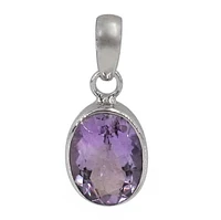 Sterling Silver With Rhodium Plated Stone Pendant, 13X18mm(Stone). Colour And Size May Vary