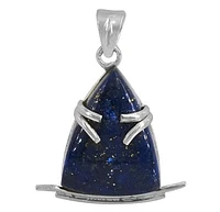 Sterling Silver With Rhodium Stone Pendant, 20X26mm(Stone). Colour And Size May Vary