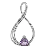 Sterling Silver Stone Pendant, 6X6mm(Stone). Colour And Size May Vary