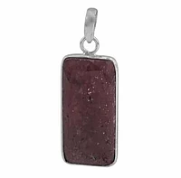 Sterling Silver Stone Pendant, 25X12mm(Stone)