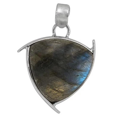 Sterling Silver With Rhodium Plated Stone Pendant, 25X25mm(Stone). Colour And Size May Vary