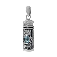 Sterling Silver, 9X29mm Poison Pendant