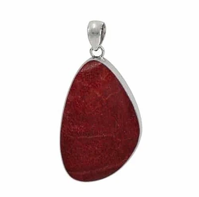 Sterling Silver Stone Pendant, Colour And Size May Vary