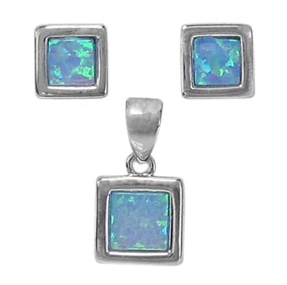 Sterling Silver With Rhodium Set