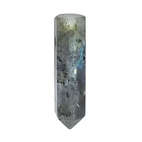 Single Point, 11X39mm Labradorite Pendant With 2mm Hole