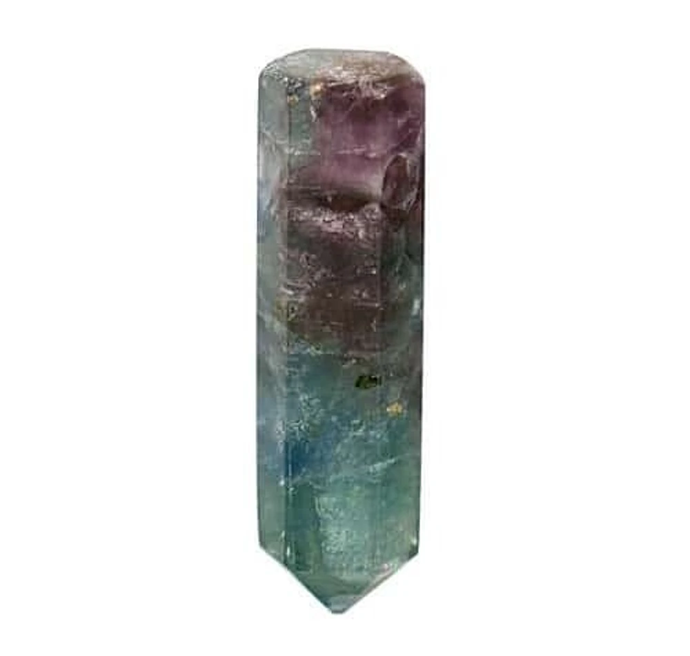 Single Point, 11X39mm Fluorite Pendant With 2mm Hole