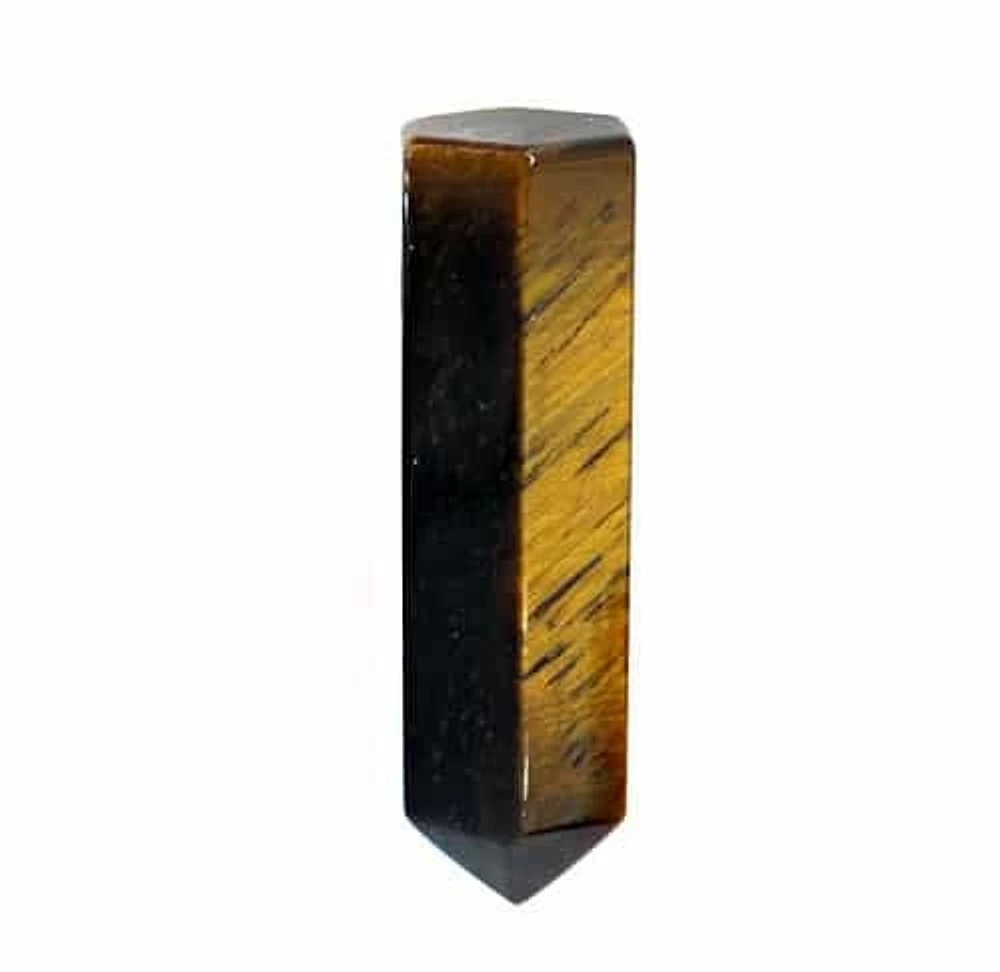 Single Point, 11X39mm Tiger Eye Pendant With 2mm Hole