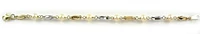 10K Bead Link Yellow & White Gold Bracelet