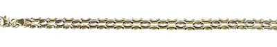 10K Fancy Multi Link Yellow & White Gold Bracelet