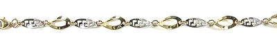 10K Multi Link Yellow & White Gold Bracelet
