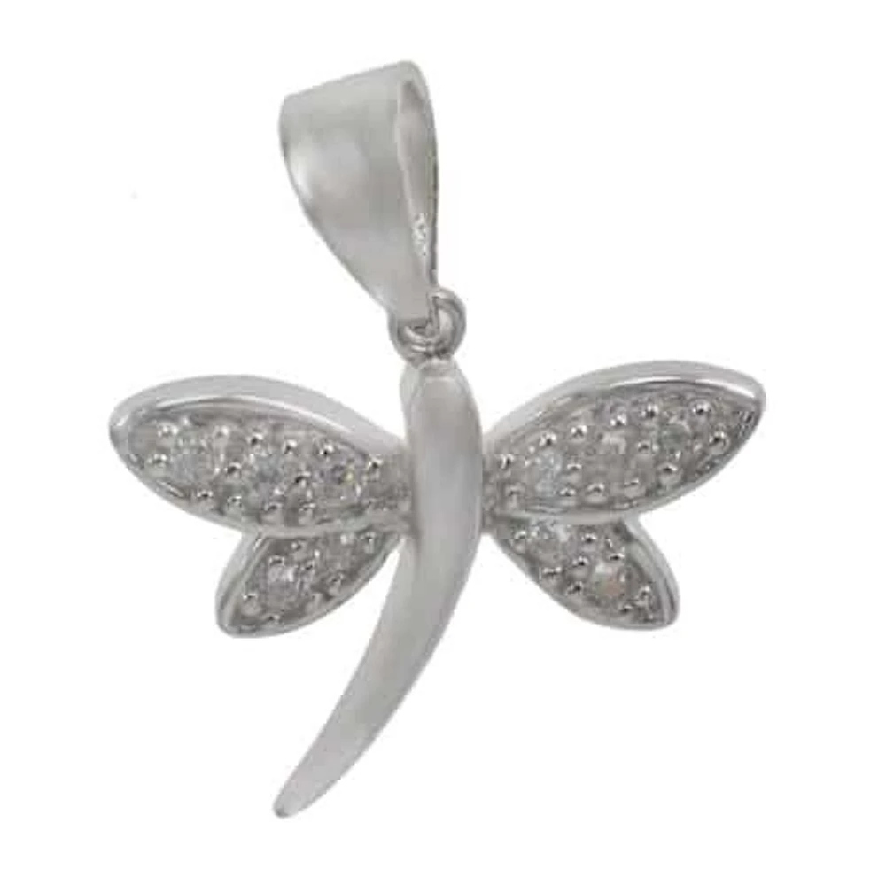 Rhodium Plated On Sterling Silver, Fancy Style