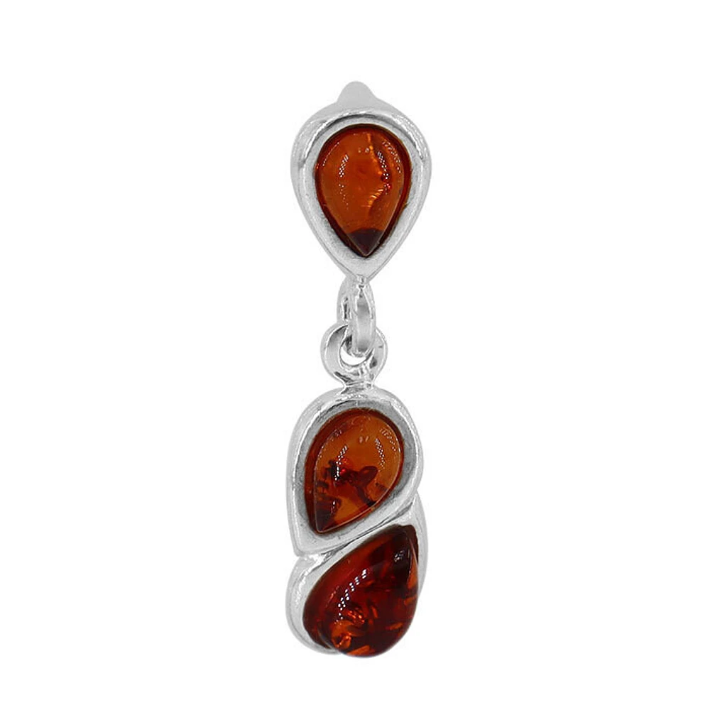 Sterling Silver, Amber Pendant