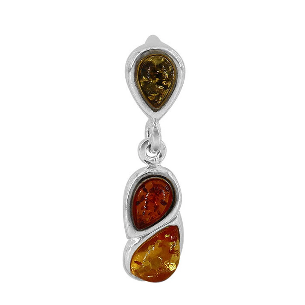 Sterling Silver, Amber Pendant