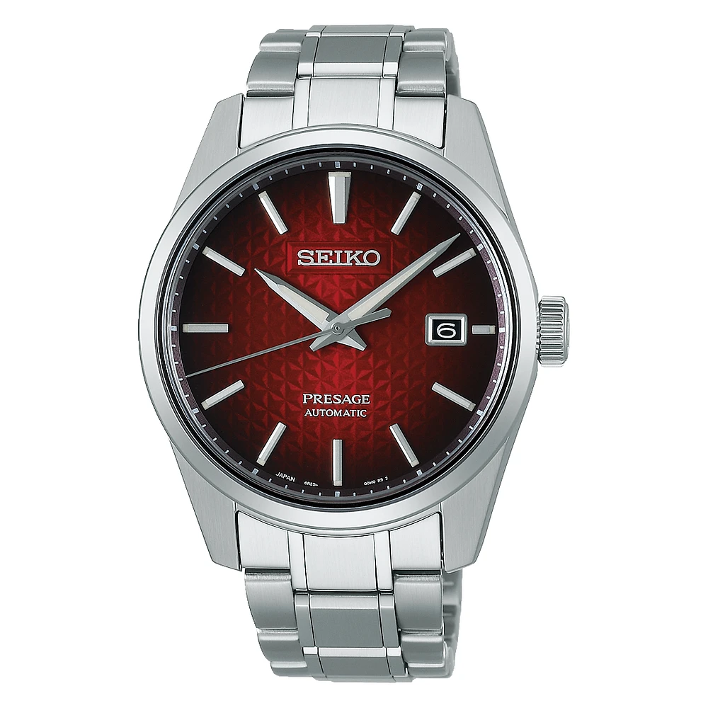 Seiko Presage Red Dial 39 MM Automatic SPB227