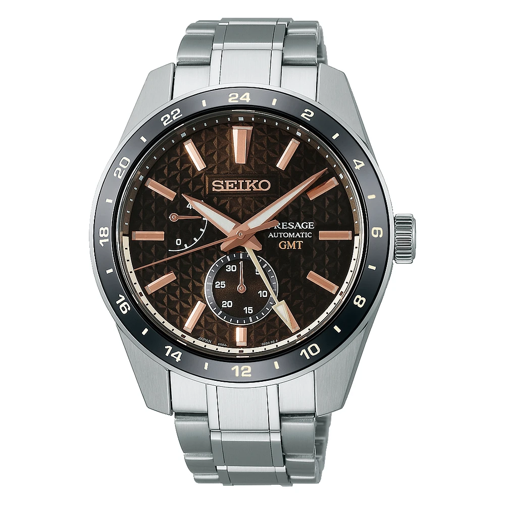 Seiko Presage GMT Brown Dial 42 MM Automatic SPB275