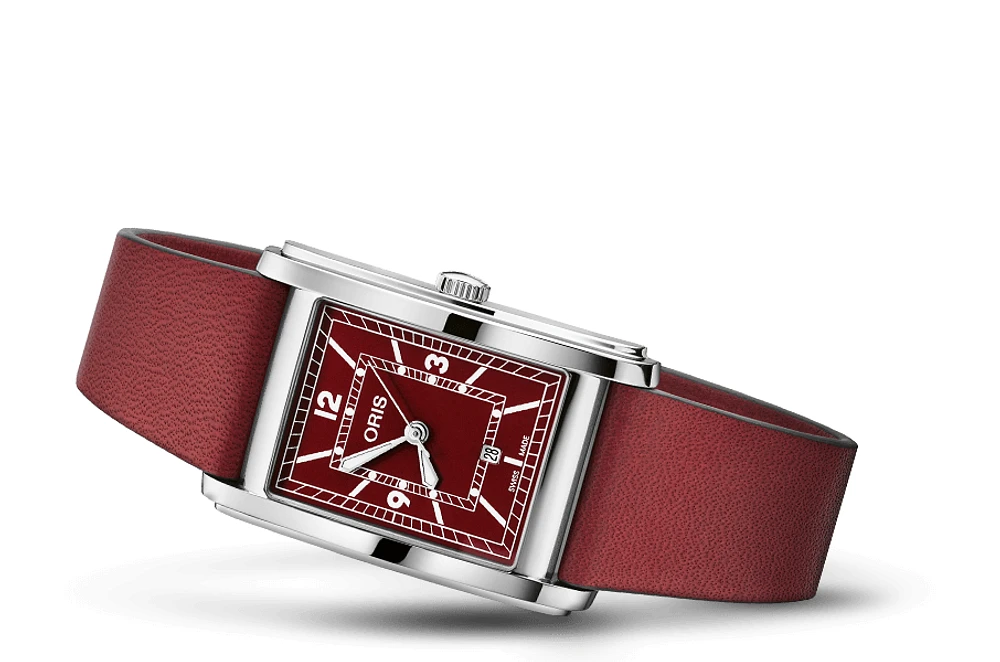 Oris Rectangular Red Dial 26MM Automatic