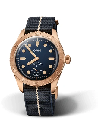 Oris Carl Brashear Calibre 401 Limited Edition Blue Dial 40MM Automatic 01 401 7764 3185-Set