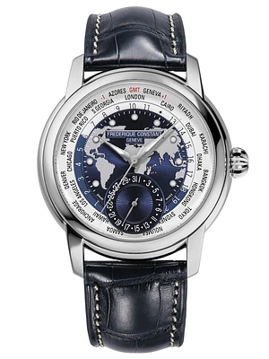 Classic Worldtimer Manufacture 42MM Blue Dial Automatic Limited Edition FC-718NWWM4H6