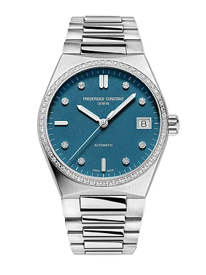 Highlife Automatic Ladies Sparkling 34MM Blue Dial Automatic FC-303LBSD2NHD6B