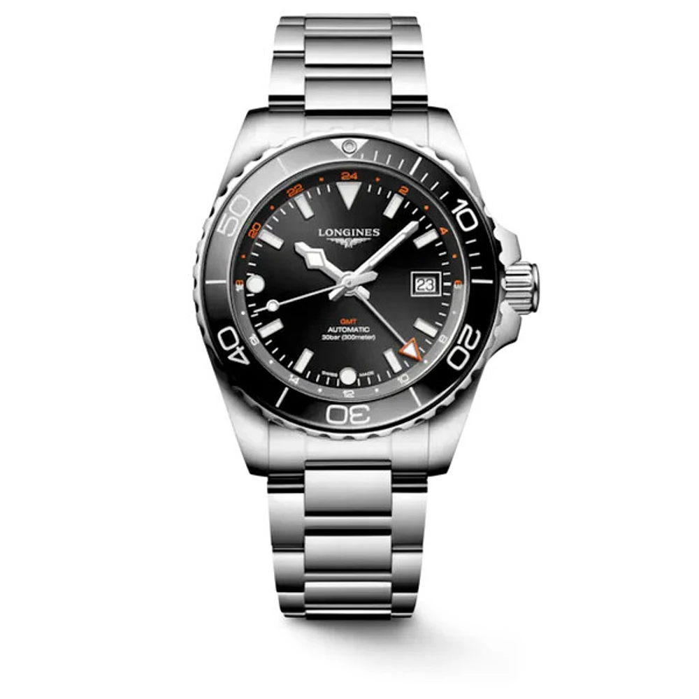 HydroConquest GMT Black Dial Diver 41MM Automatic L37904566