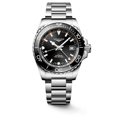 HydroConquest GMT Black Dial Diver 41MM Automatic L37904566