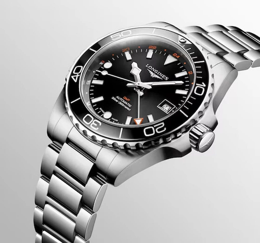 HydroConquest GMT Black Dial Diver 41MM Automatic L37904566