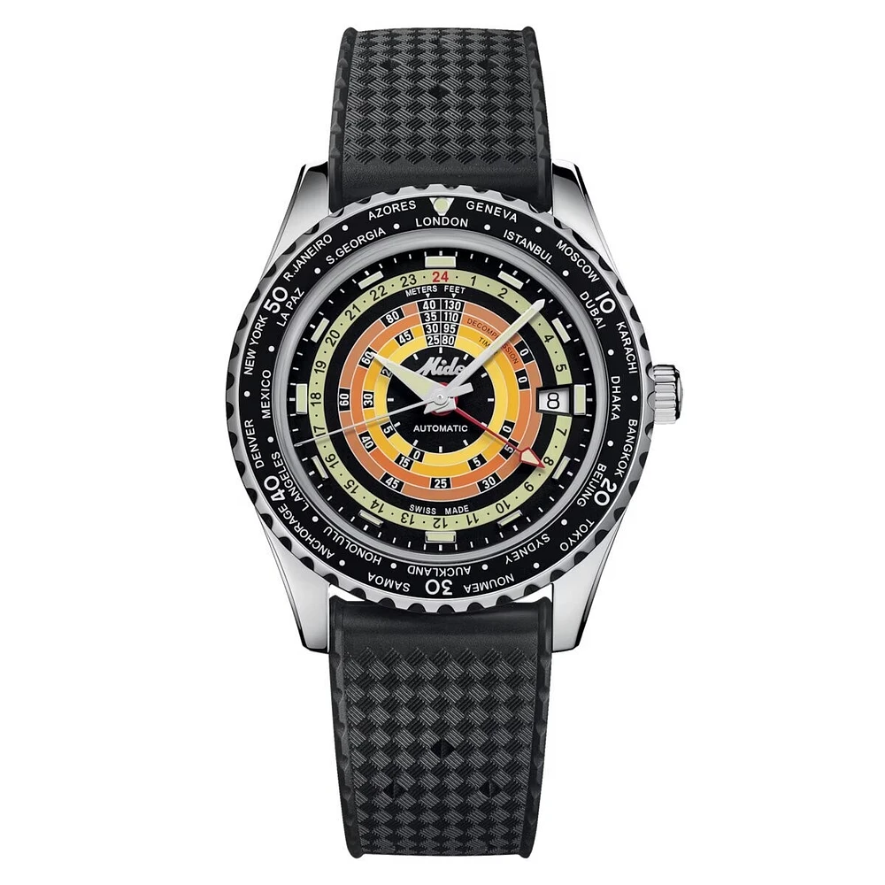 Mido Ocean Star Decompression WorldTimer 41 MM Black Dial Automatic M026.829.17.051.00