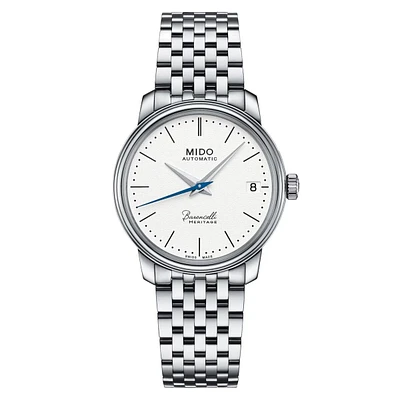 Mido Baroncelli Heritage 33 MM White Dial Automatic M027.207.11.010.00