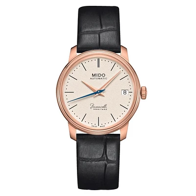 Mido Baroncelli Heritage 33 MM Ivory Dial Automatic M027.207.36.260.00