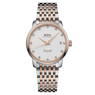 Mido Baroncelli Heritage 33 MM White Dial Automatic M027.207.22.016.00