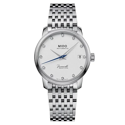 Mido Baroncelli Heritage 33 MM White Dial Automatic M027.207.11.016.00