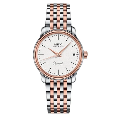 Mido Baroncelli Heritage 33 MM White Dial Automatic M027.207.22.010.00