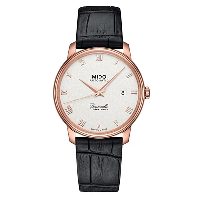 Mido Baroncelli Heritage 39 MM White Dial Automatic M027.407.36.013.00