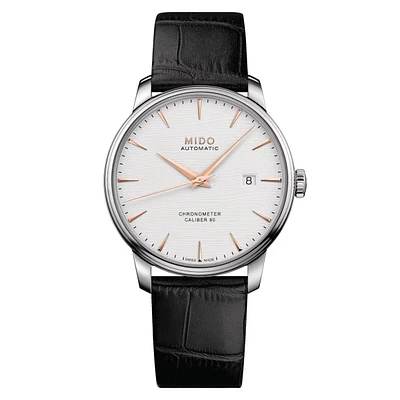 Mido Baroncelli Chronometer 40 MM Silver Dial Automatic M027.408.16.031.00