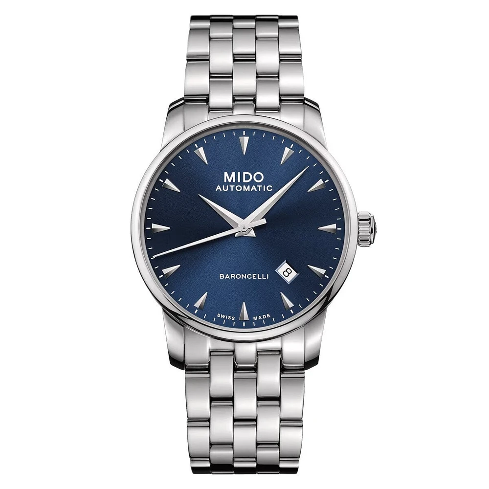 Mido Baroncelli Tradition 38 MM Blue Dial Automatic M8600.4.15.1