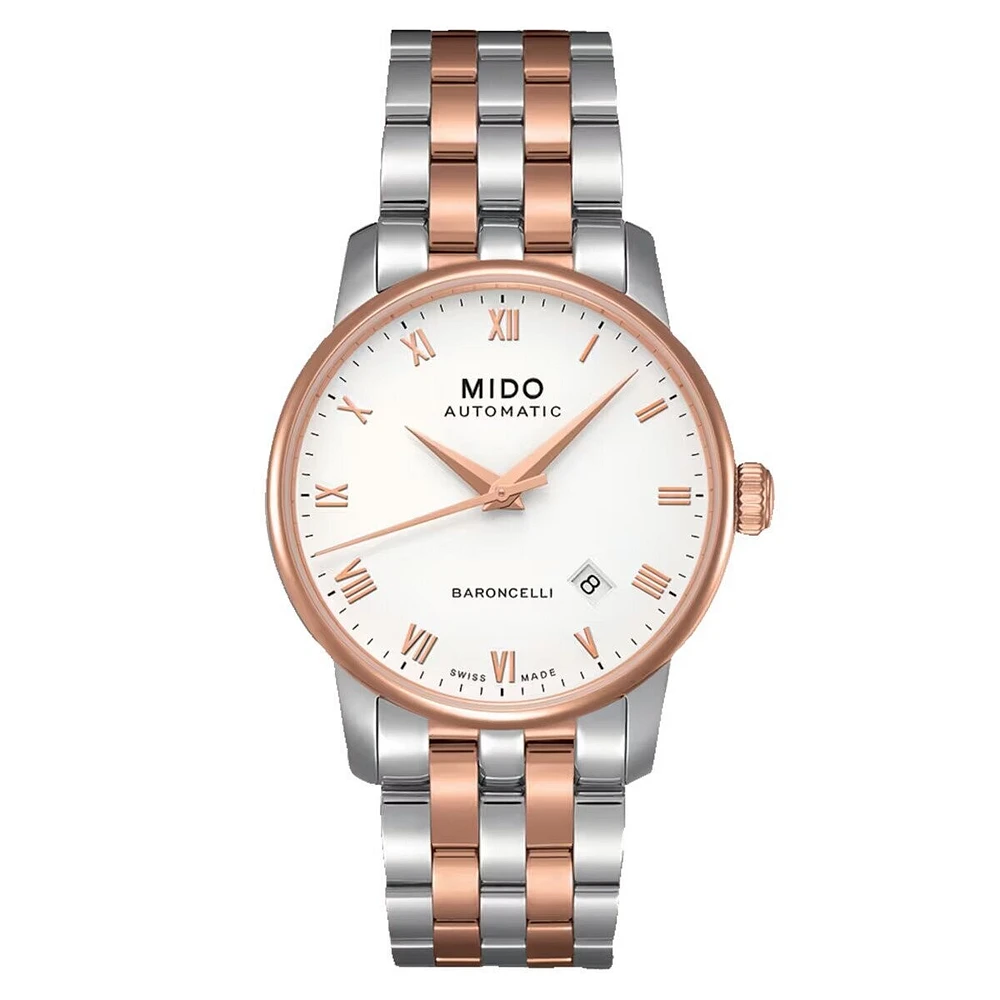 Mido Baroncelli Tradition 38 MM White Dial Automatic M8600.9.N6.1