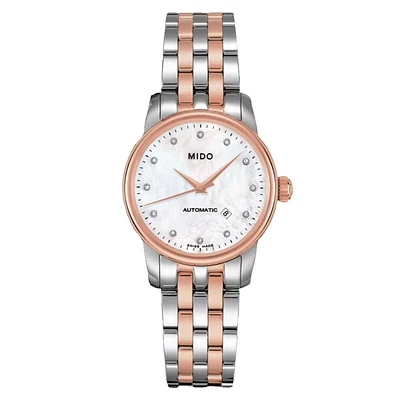 Mido Baroncelli Tradition 29 MM Mother of Pearl Dial Automatic M7600.9.69.1