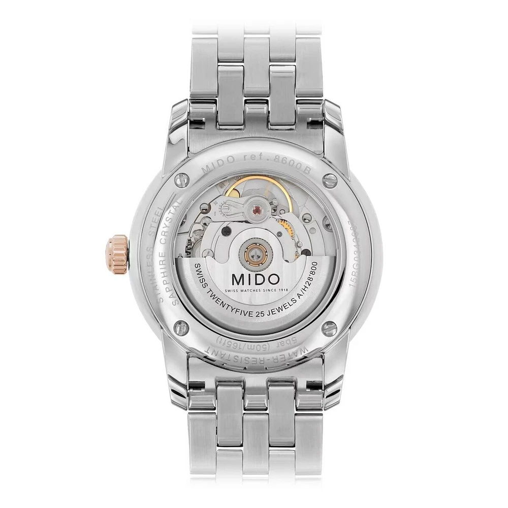 Mido Baroncelli Tradition 38 MM White Dial Automatic M8600.9.N6.1