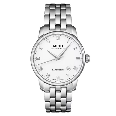 Mido Baroncelli Tradition 38 MM White Dial Automatic M8600.4.26.1