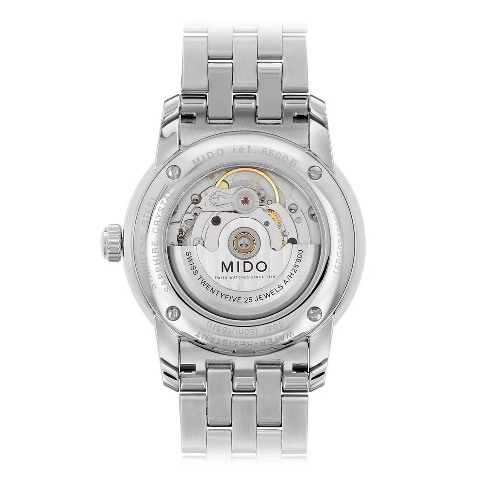 Mido Baroncelli Tradition 38 MM White Dial Automatic M8600.4.26.1