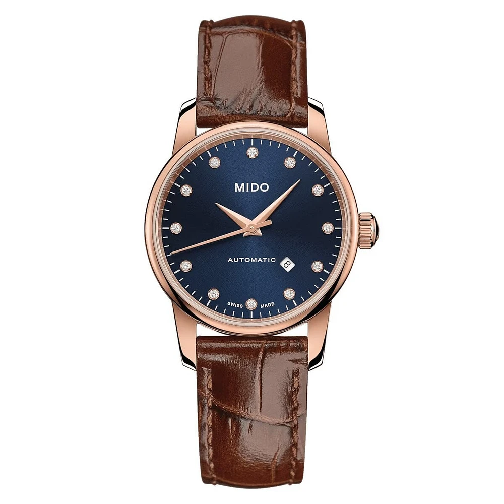 Mido Baroncelli Tradition 29 MM Blue Dial Automatic M7600.3.65.8