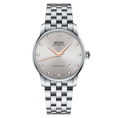 Mido Baroncelli Tradition 38 MM Grey Dial Automatic M8600.4.67.1