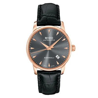 Mido Baroncelli Tradition 38 MM Grey Dial Automatic M8600.3.13.4