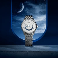 Mido Baroncelli Smiling Moon 39 MM White Dial Automatic M027.407.11.010.01