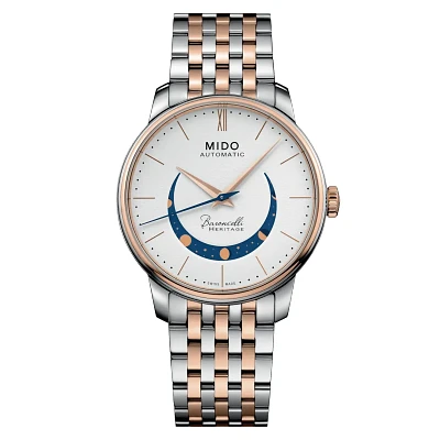 Mido Baroncelli Smiling Moon 39 MM White Dial Automatic M027.407.22.010.01