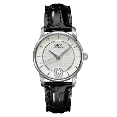 Mido Baroncelli Diamonds 33 MM Silver Dial Automatic M007.207.16.036.00