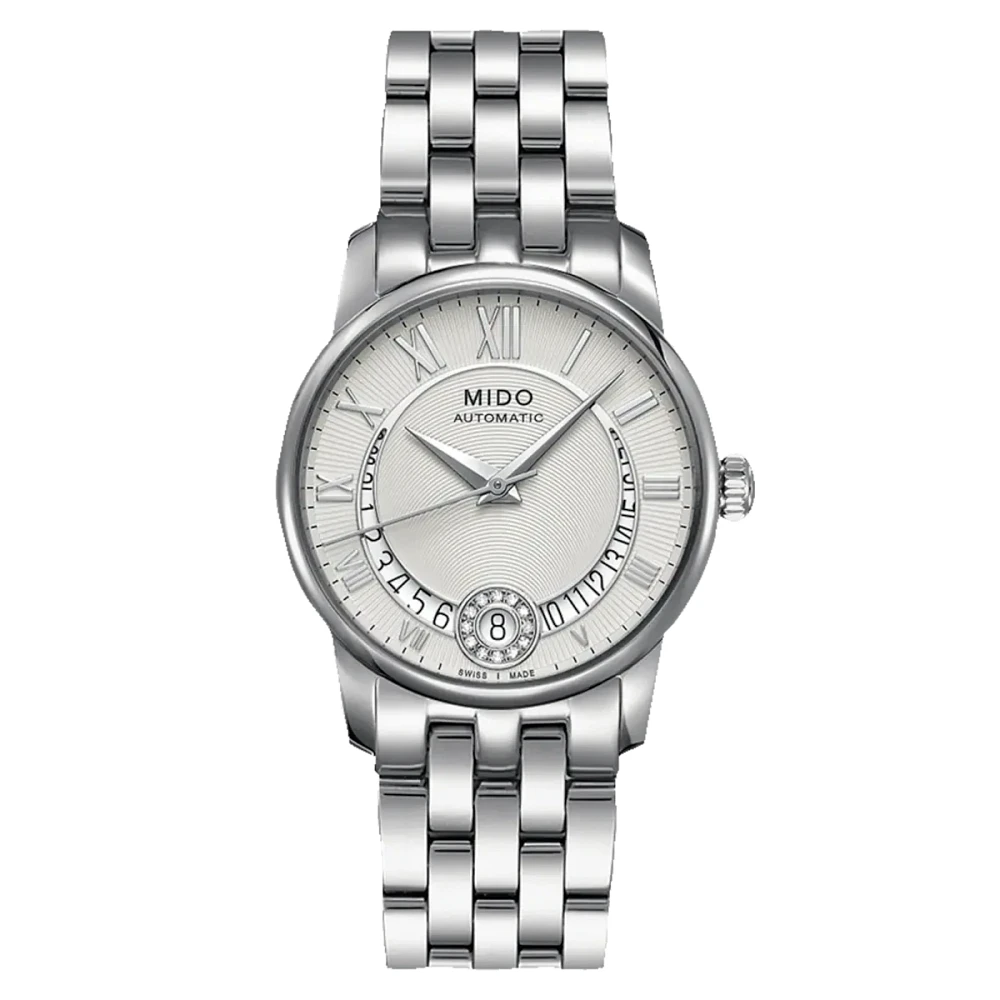 Mido Baroncelli Diamonds 33 MM Silver Dial Automatic M007.207.11.038.00